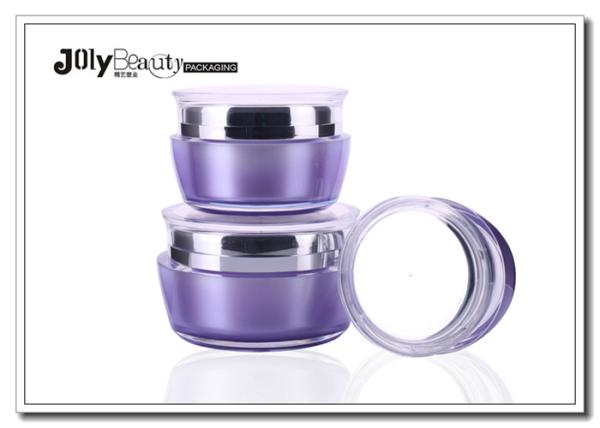 Empty Clear PMMA Acrylic Packaging 50ml Cream Cosmetic Jars With Lids