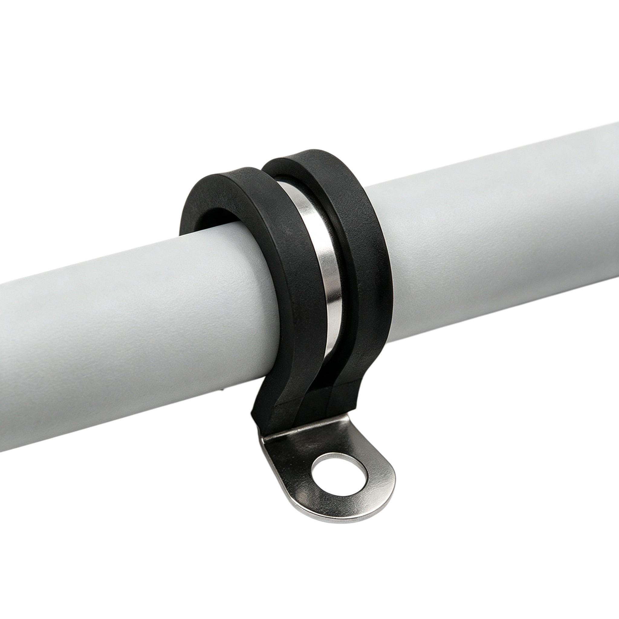 EPDM Rubber Cushioned Cable Clamp with Stainless Steel Construction for Vibration Isolation