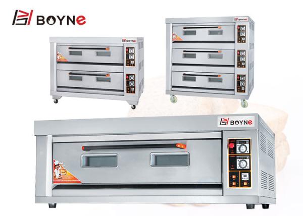 Padaria grande de aço inoxidável durável Oven For Cake Shop do gás da capacidade de três bandejas da plataforma nove