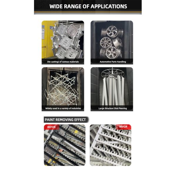 Large Section Steel Shot Blasting Machine Hook Type