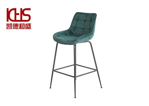 150kg Farmhouse Counter Height Bar Stools Velvet Upholstered Kitchen Bar Stool Chair