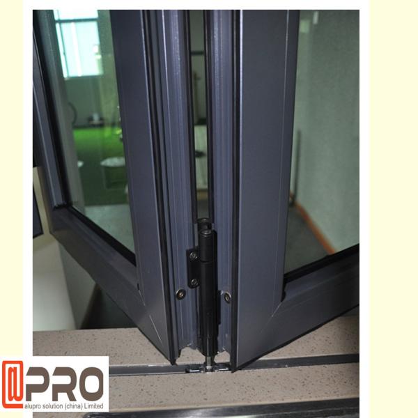 aluminum framed double glazed High Quality Aluminum Glass Bifold Window folding vertical folding window folding sliding