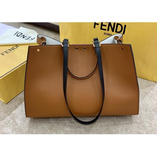 Peekaboo Brown 40cm Tote Shopper Bag Geninue Leather High Capicity