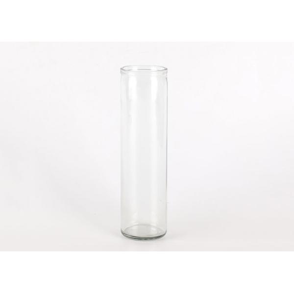 Custom Empty Clear Glass Cylinder Candle Holder For Home Decoration Simple Design
