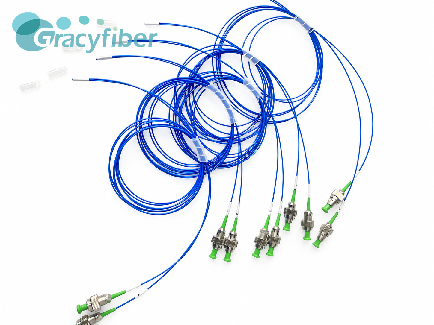 High ER 8-Channel Polarization Maintaining FA | PM630-HP Fiber, 127μm Spacing, 8 Degree APC | Quartz Glass PMFA | Low IL <0.3dB