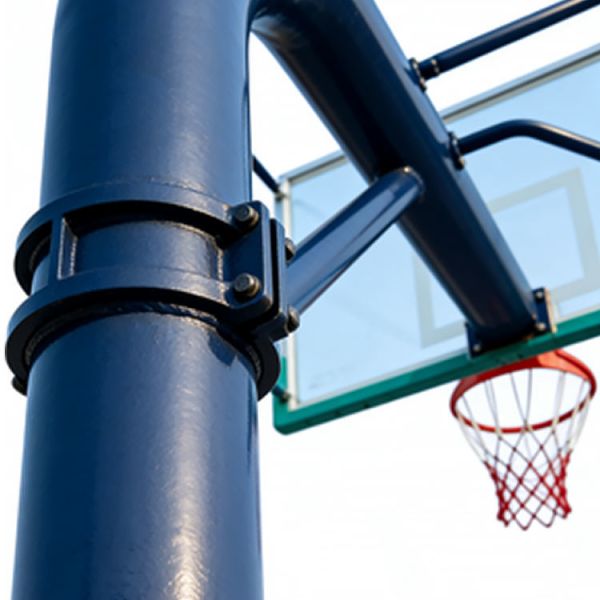 High Stability Inground Basketball Hoop Fixed Regulation Height Waterproof Sprayed Steel Basketball Equipment