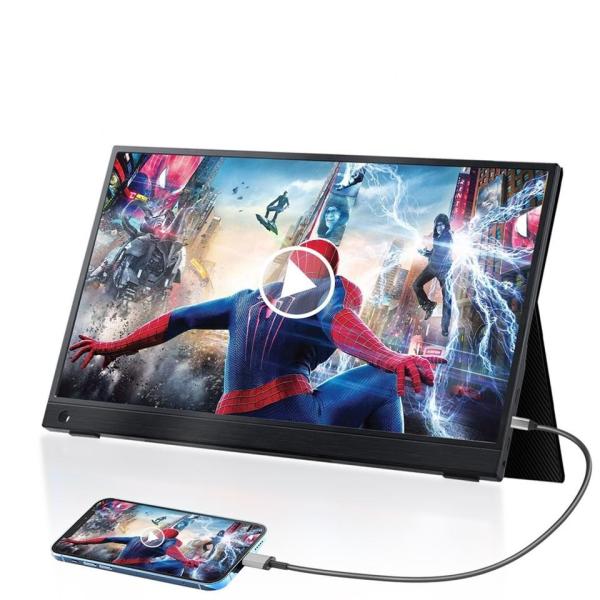 Portable Gaming Monitor 15.6 IPS 1080P HDR Compatible with Multi-Devices