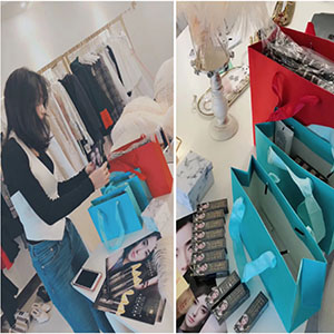 Bouquet Paper Gift Bag With Handles, Wedding Party Bag, Square Paper Bag XL size, wrapping bags, gift boxes