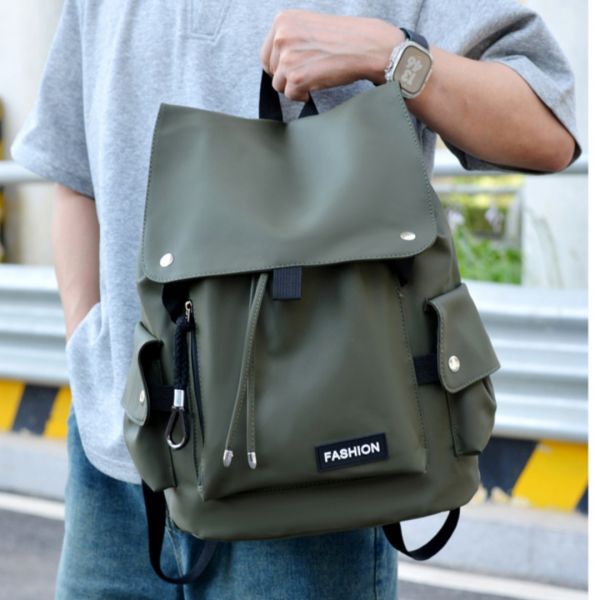 Colefa Factory Dark Green Versatile Casual Trendy Hiking Backpack Short Distance Fashionable Sport Travel 8 Inch Laptop Backpack