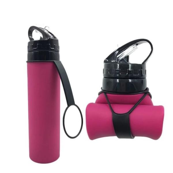 Food Grade Collapsible Travel Water Bottle Leak Proof 20 Ounces Without BPA