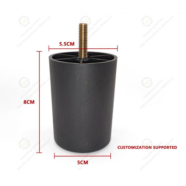 Round Plastic Feet with Screws Sofa Feet Accessories Furniture Feet