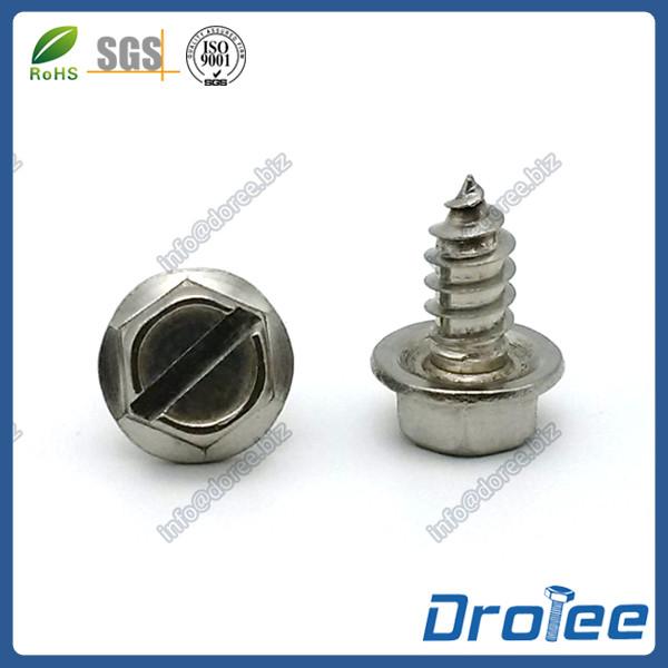 Stainless Steel18-8 / 316 Slotted Hex Washer Head Sheet Metal Screws
