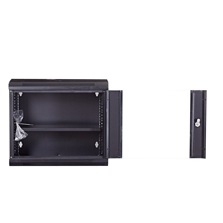 9U Wall Mount Cabinet 19 Inches Toughened Glass Door or Mesh Door 530*400*450 ISO9001 2000 OEM
