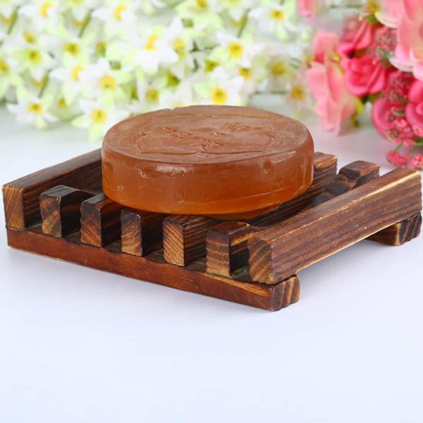 Natural Wooden Bamboo Soap Dish, Soap Dish Wooden Shower