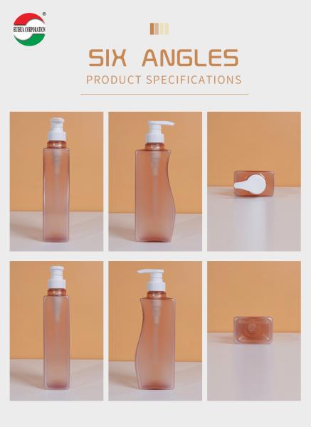 Clear PET Jars For Shampoo Shower Gel 500ml Plastic Bottle With Pump Press Lid Customized Service
