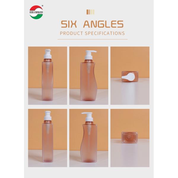 Clear PET Jars For Shampoo Shower Gel 500ml Plastic Bottle With Pump Press Lid Customized Service