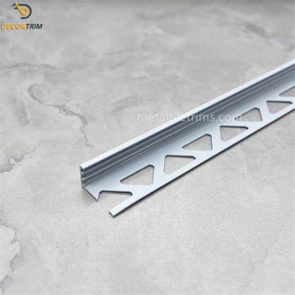 8mm 10mm 12mm Aluminum Tile Trim L Shape Custiom Thickness 0.5mm 2mm