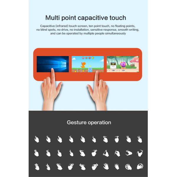 As crianças capacitivas dos divertimentos do toque ponto customizável do tamanho do multi apresentam o toque do LCD para as crianças que jogam no jardim de infância