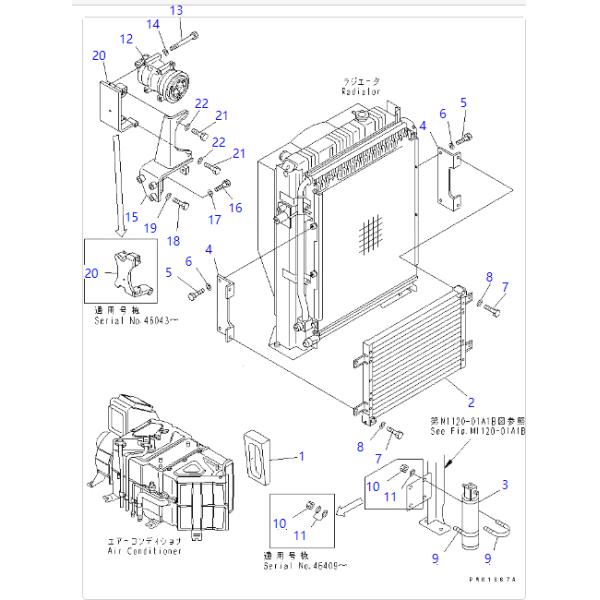 203-979-6610 2039796610 Dryer Fit KOMATSU Excavator PC100 PC100L PC100N PC120 PC120SC