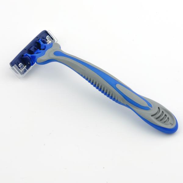China Factory Supply Custom Color Rubber Handle Disposable Safety Razor