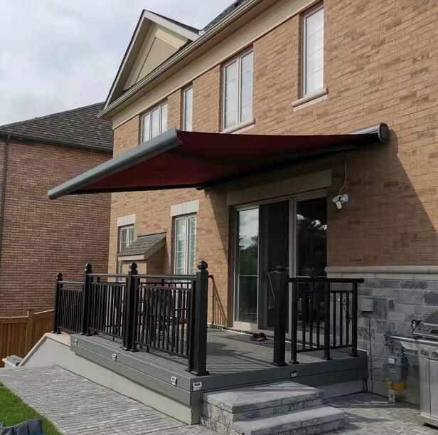 High-End Motorized Full Cassette Awning Premium Outdoor Retractable Balcony Cover with Remote Control