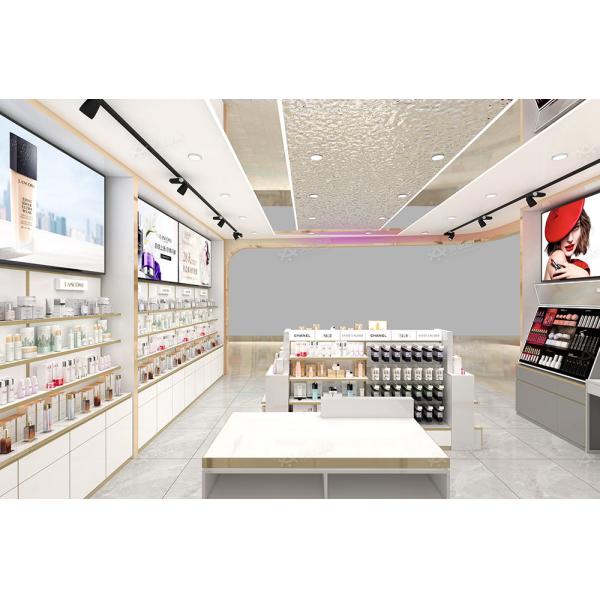 Mobilier de magasin de beauté Étagère de magasin de cosmétiques pour la décoration de magasin personnalisée Conception de magasin de marque