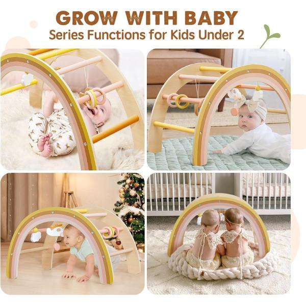 Unisex Wooden Play Gym for Baby 0-5 Months As Your Request Wooden Baby Toys by Tiny Land