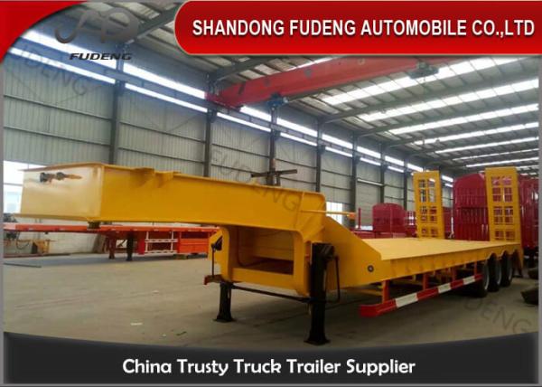 70 Ton 13 Meters Carbon Steel Q345B Lowbed Semi Trailer