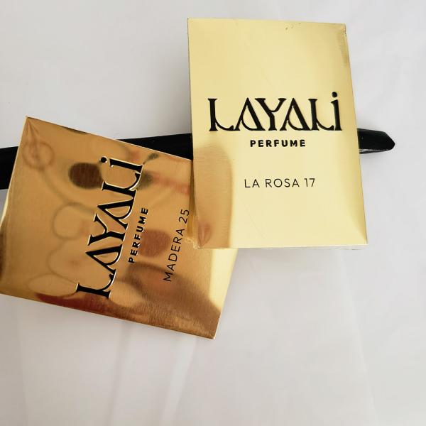 Custom Logo Candle Scent Labels Gold Metal Finish  Elegant Candle Labels For Fragrance