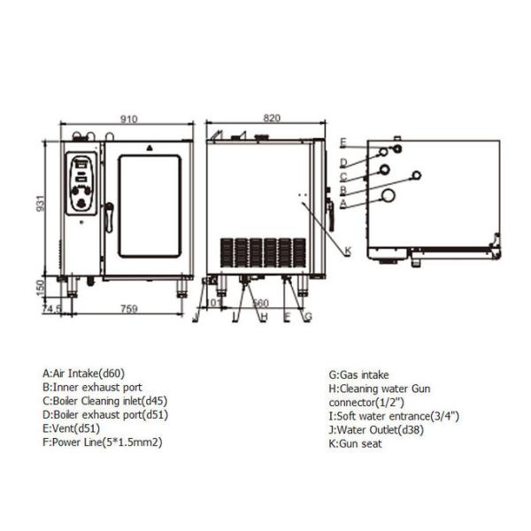 Durable 20kw 1080mm Commercial Kitchen Cooking Equipment