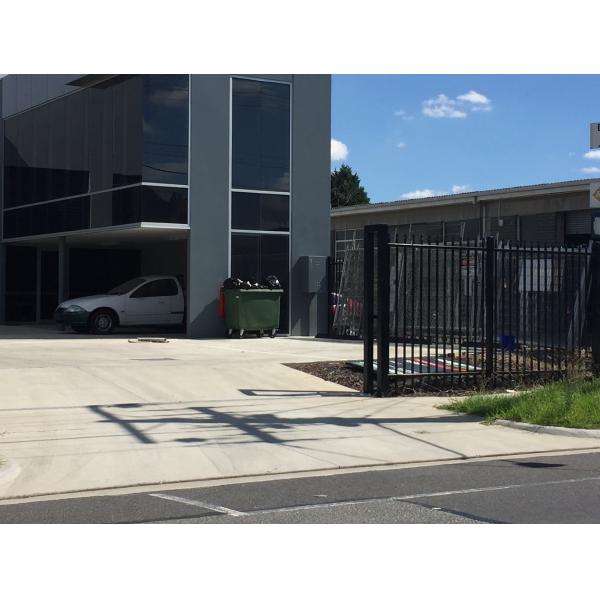 Quality Galvanized Tubular Steel Fencing stain black interpon Powder Anti UV ,Garrison Fence