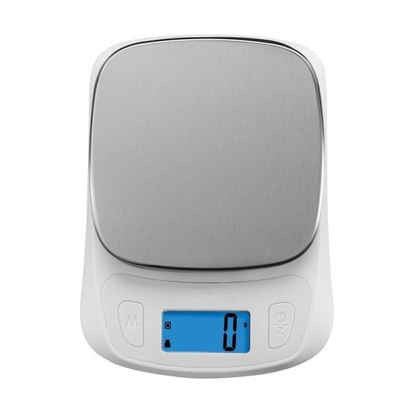 Balance de cuisine numérique intelligente Camry en acier inoxydable 5 kg/1 g avec bouton tactile pour la pesée et l'équilibrage