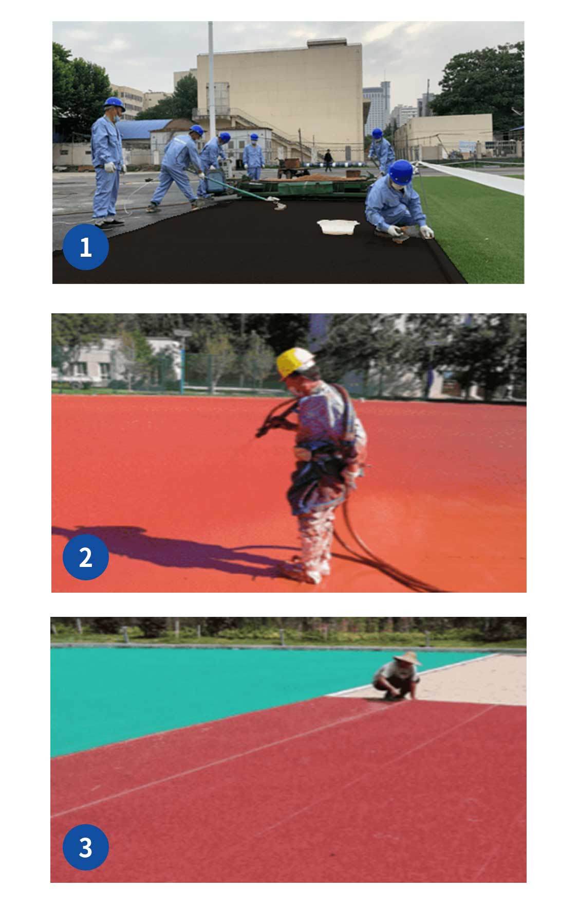 High Durability 13mm Spray Coat System Running Track World Athletics Certified Synthetic Track for University