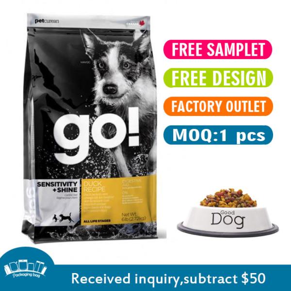 Сплетенная PP упаковка корма для домашних животных кладет замок в мешки застежка-молнии годного для повторного использования материала для холить кормы котов