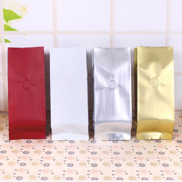 Matte Zipper Aluminum Foil Stand Up Pouch For Ground Coffee Granule Powder Bean