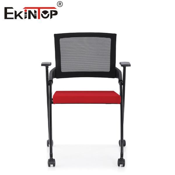 Ergonomic Training Hall Chairs With Fixed Armrest Nylon Base