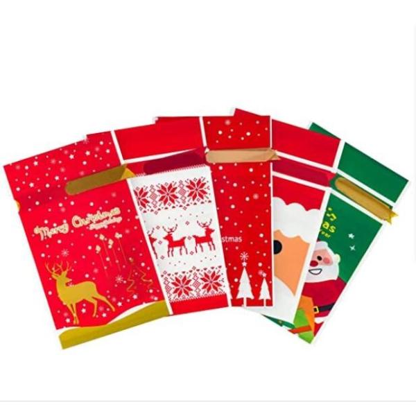 Сумки подарка Xmas Drawstring CPE печатания 0.06mm CMYK