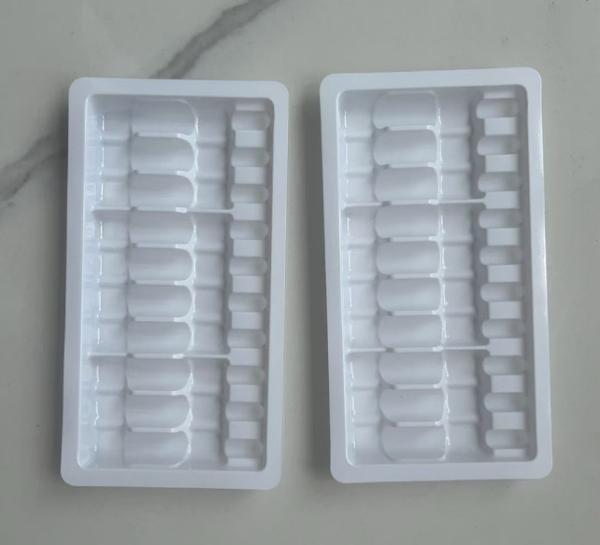 Customized 10 plastic inner supports for 2ml ampoules, 2 sets of 10ml water injection liquid oral liquid syringe trays, and blister boxes for plastic trays