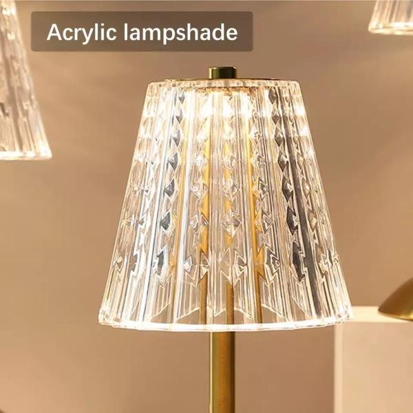 CE Bedside Night Light 3 Color Metal Crystal Bedside Lamps For Bedroom