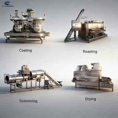 500-1000kg/h SUS304 Peanut Coating Machine with PLC for Nuts Processing Line/Broad Beans/Rose Peanuts/Coconut Cashew