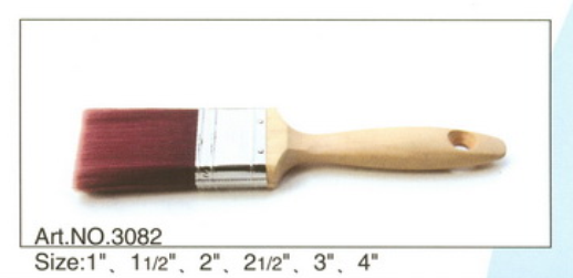 Wooden handle pure natural bristle Chinese bristle synthetic mix paint brush No.3082
