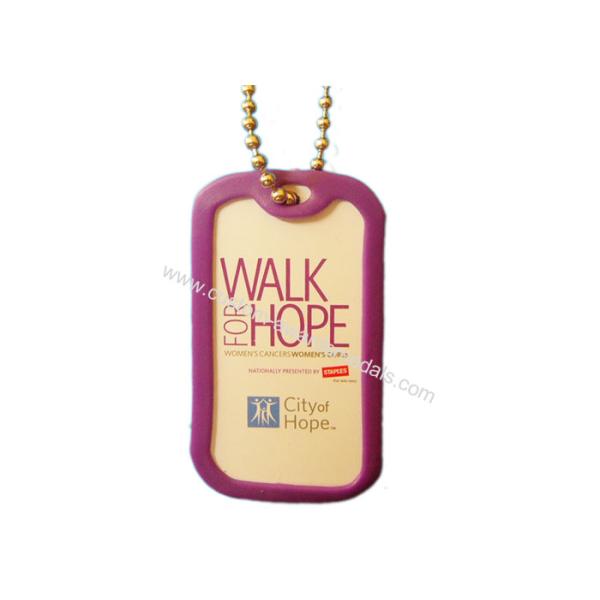 Custom Made Walk For Hope Dog Tag Chain, Stainless Steel Silk Screen Printing Personalised Dog Tags