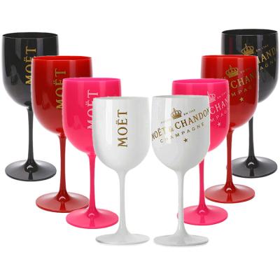 Reusable White Plastic Moet Chandon Ice Imperial Glasses 450ml 15.5oz