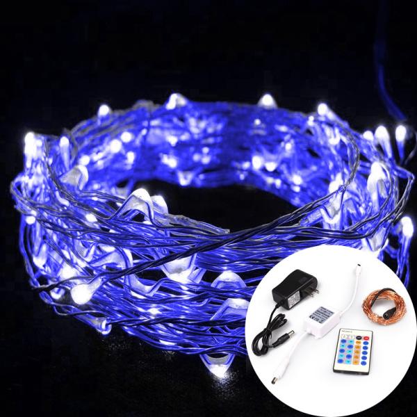 24 Key IR Remote Controlled DC Powered 10m LED String Lights For Christmas, Party, Festival Decoraction