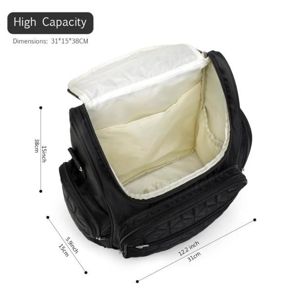 Waterproof Maternity Bag Baby Diaper Bag Large Multifunction Travel Backpack with Bottle Bag stroller strap foe Mom&Dad