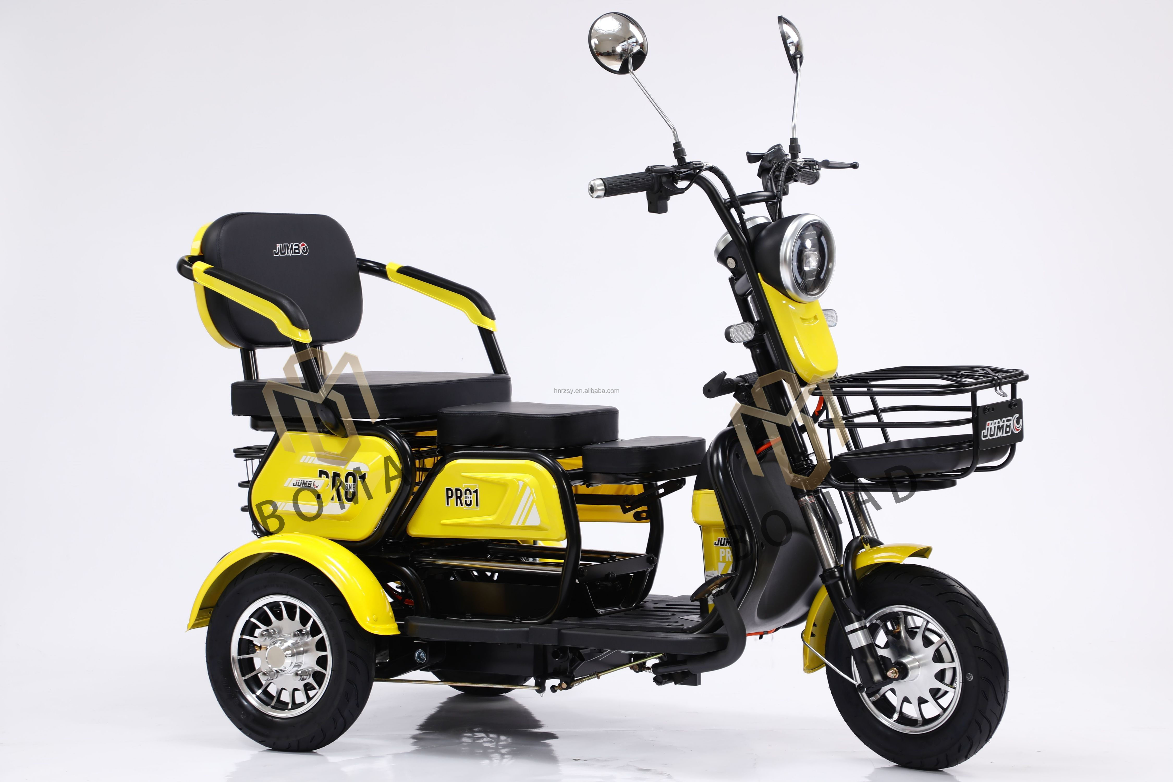 Electric Three Wheels 130*73*64 for 3 Passengers Adult Tricycle Three Wheels Electric Three Wheels 60v500w
