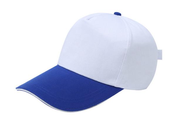 Kids Stylish Baseball Caps Stitching White And Orange , Washed Canvas Baseball Hat