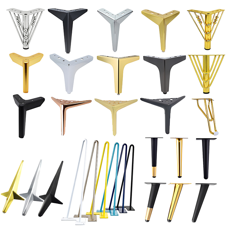Custom Furniture Hardware Metal Iron & Steel Sofa Support Legs New Style Furniture Heightening Leg Accessories
