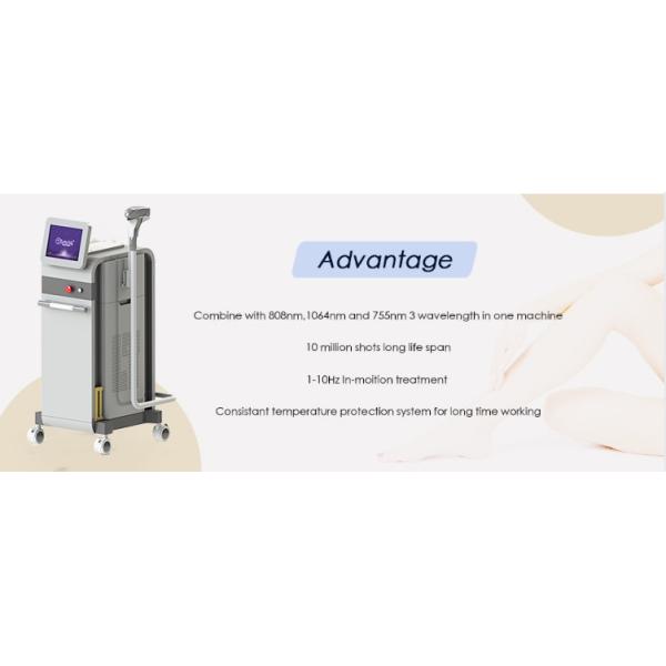 Diode Body Hair Removal 808nm 755nm 1064nm Laser Depilation Machine