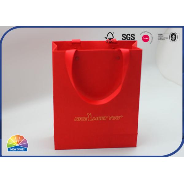 Золота слоения сумки подарка красного цвета штемпелевать роскошного бумажного штейнового горячий с ручкой